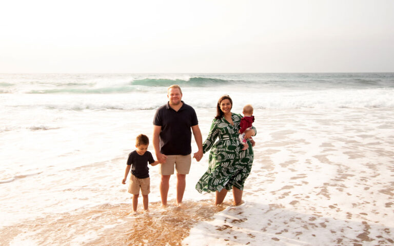 Photograph of the Durand Family Session on the beach at Pennington Main Beach taken by Pastel Projects Photography